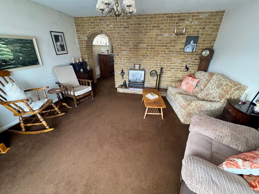 Lot: 158 - DETACHED THREE-BEDROOM BUNGALOW FOR IMPROVEMENT ON APPROX THIRD ACRE PLOT - Living room
